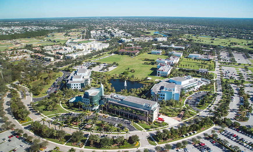 Aerial view of Max Planck and Scripps on the Jupiter campus